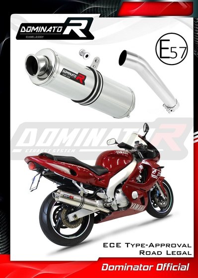 YZF 600 R THUNDERCAT (1996 - 2006) homologated exhaust silencer round | Dominator