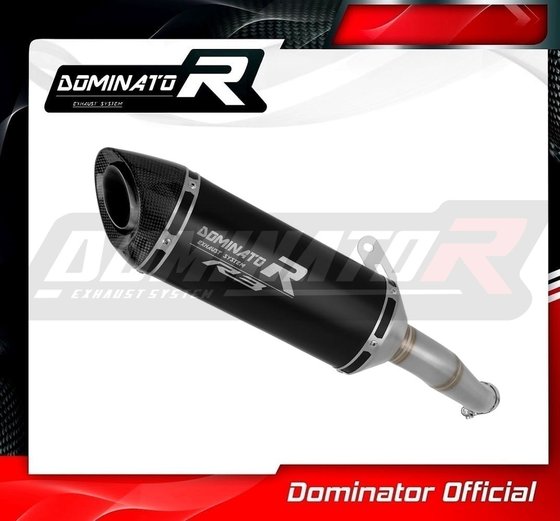 YZF R3 (1970 - 2022) exhaust silencer muffler hp8 black | Dominator