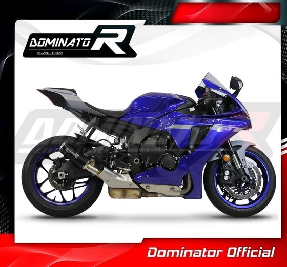 YZF R1 (2017 - 2019) exhaust silencer muffler gp black | Dominator