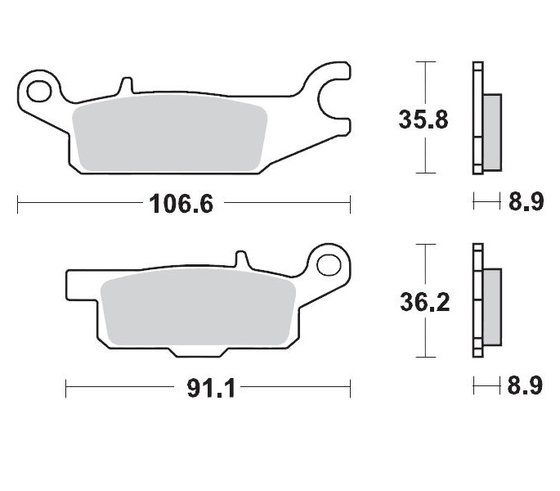 YFM 350 GRIZZLY (2007 - 2014) moto-master brakepads yamaha: yfm grizzly rear left | MOTO-MASTER