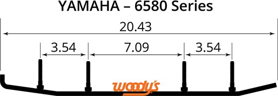 RS VIKING PROFESSIONAL (2008 - 2016) wear bar extender trail iii flat-top 4" 60° carbide | WOODY'S