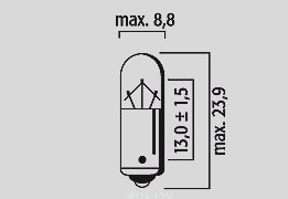 XS 850 (1980 - 1982) 12v 3w ba9s bulbs (pack of 10) | FLOSSER