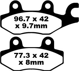 XTZ 750 SUPER TENERE (1989 - 1995) r series heavy duty sintered brake pads | EBC