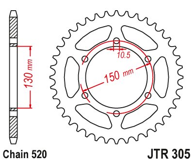 XJ6 DIVERSION N (2013 - 2013) chain wheel 46t pitch 520 jtr30546 | JT Sprockets