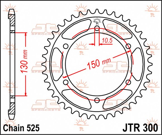 TDM 900 (2002 - 2013) rear sprocket 48 tooth pitch 525 jtr30048 | JT Sprockets