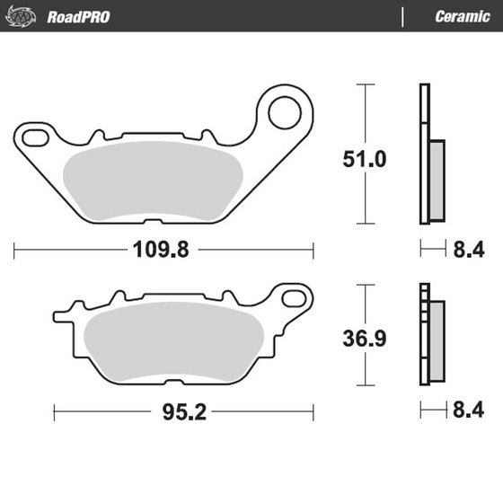 GPD 125 (2015 - 2022) ceramic brake pad - roadpro | MOTO-MASTER