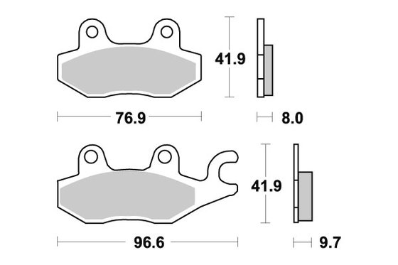 XTZ 750 SUPER TENERE (1989 - 1995) brakepads ceramic | SBS