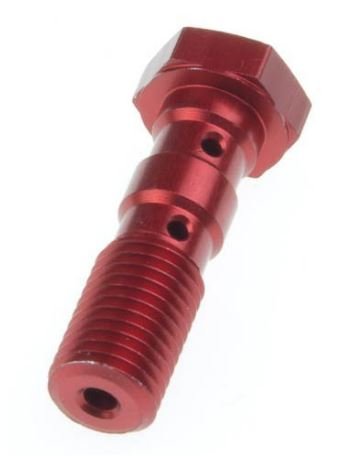 XJR 1300 (1999 - 2016) double banjo bolt m10x1.25 red | TRW