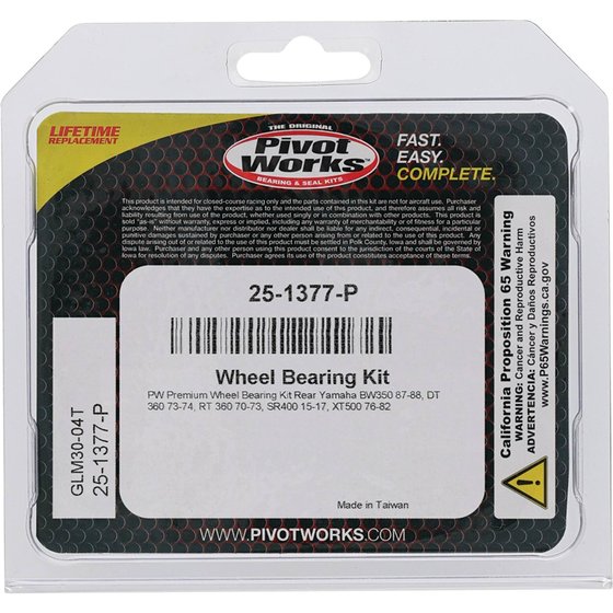 XT 500 (1976 - 1982) wheel bearing kit rear | All Balls