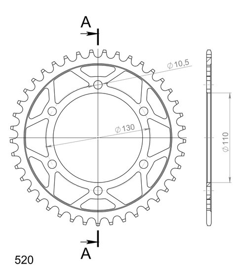 YZF R6 (2003 - 2021) supersprox rear sprocket 486.45 | Supersprox