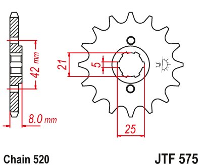 SRX 600 (1986 - 1994) steel front sprocket | JT Sprockets