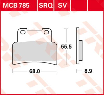 MT 125 (2014 - 2022) allround organic standard brake pad | TRW