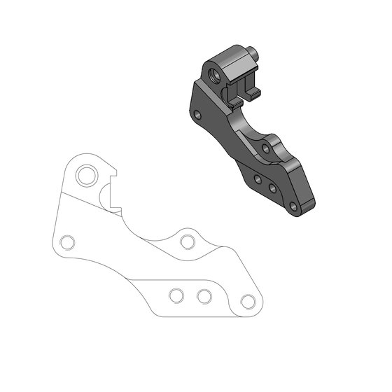 WR 450 F (2005 - 2018) brake caliper relocation bracket | MOTO-MASTER