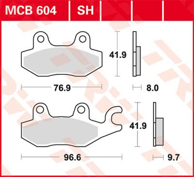 XTZ 750 SUPER TENERE (1990 - 1997) allround organic brake pad | TRW