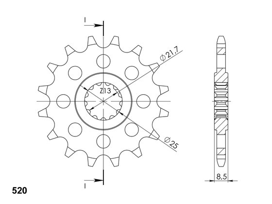 XTZ 750 SUPER TENERE (1990 - 1998) supersprox front sprocket 578.16 | Supersprox