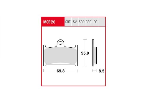 FZR 750 (1989 - 1992) trq brake pad sintered race | TRW