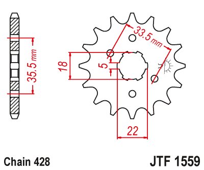 YS 125 (2018 - 2019) steel front sprocket | JT Sprockets