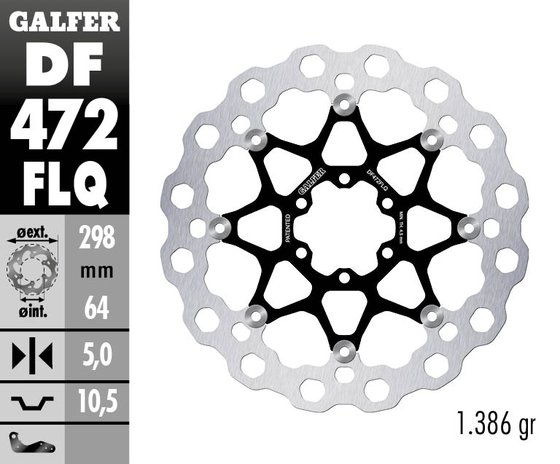 FZS 600 FAZER (1998 - 2001) float cubiq brake disc/rotor | GALFER