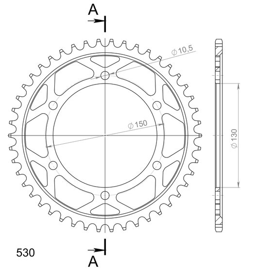 FZR 1000 (1989 - 1995) supersprox rear sprocket 859.47 | Supersprox