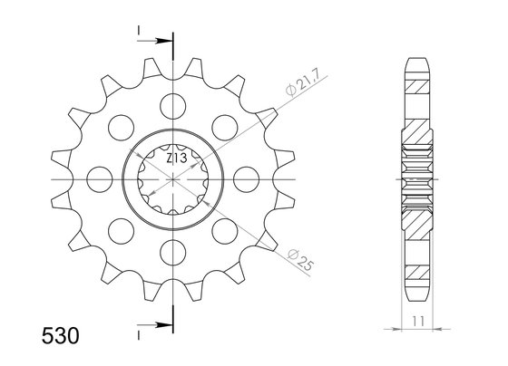 FZR 1000 (1989 - 1995) supersprox front sprocket 580.17 | Supersprox