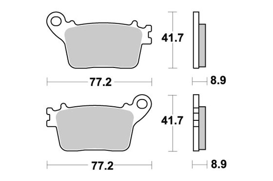 YZF R1 (2015 - 2023) brakepads sintered rear | SBS