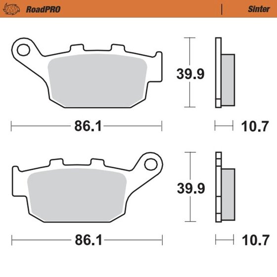 FZ6 R (2009 - 2018) sintered rear brake pad | MOTO-MASTER