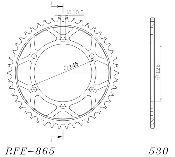 FZX 750 FAZER (1986 - 1997) supersprox / jt rear sprocket 865.39 | Supersprox