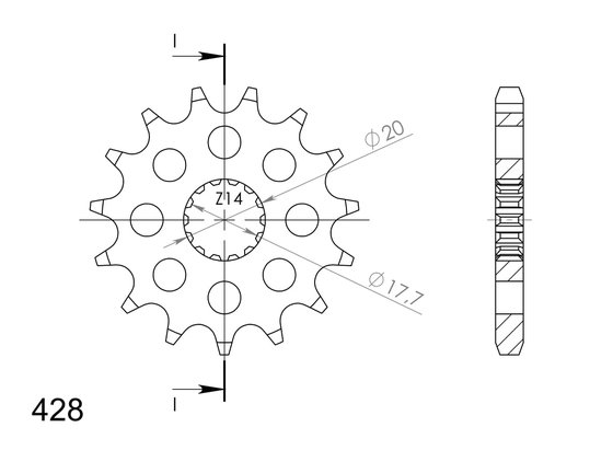 DT 125 R (1988 - 1989) supersprox / jt front sprocket 558.17 | Supersprox