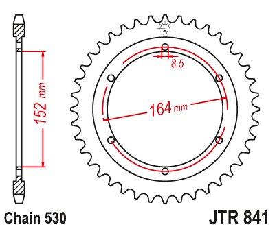 XT 500 (1978 - 1978) steel rear sprocket | JT Sprockets