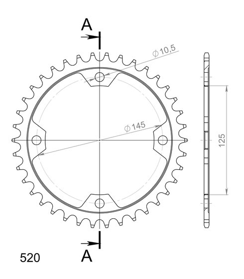 YFM 700 R RAPTOR (2005 - 2017) / jt rear sprocket 1857.38 | Supersprox