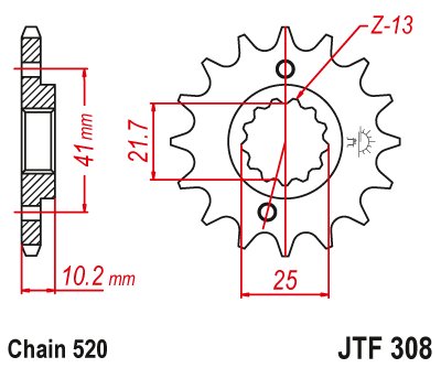 XT 660 X (2004 - 2015) steel front sprocket | JT Sprockets