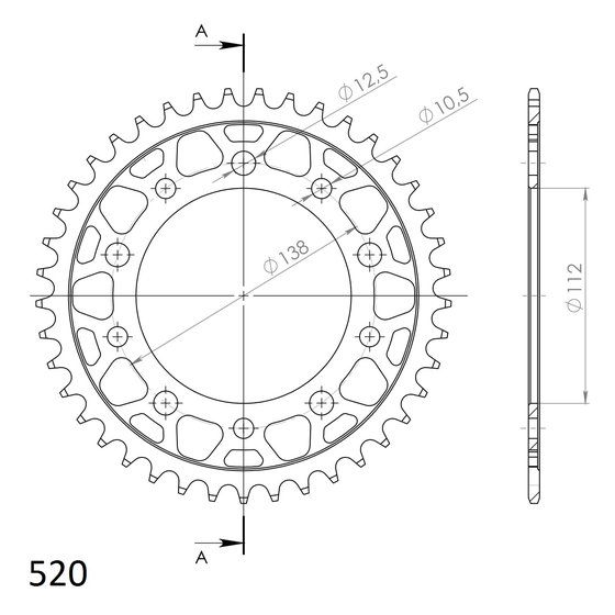 YZF R1 (2015 - 2016) supersprox / jt rear sprocket 1303.41 | Supersprox