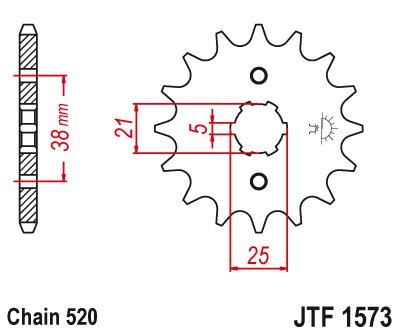 XV 125 VIRAGO (1997 - 2001) steel front sprocket | JT Sprockets