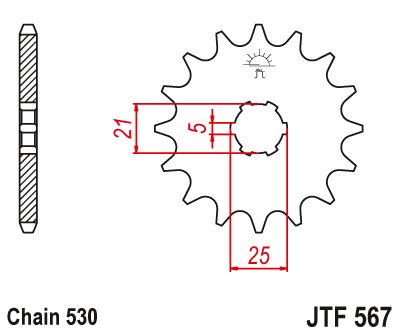 RD 400 (1976 - 1980) steel front sprocket | JT Sprockets