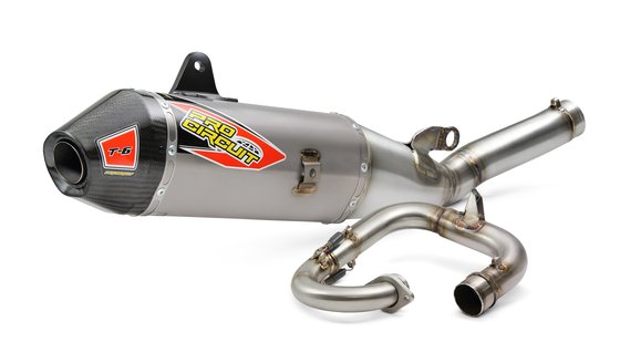 YZ 250 F (2019 - 2022) t-6 stainless steel exhaust system with titanium canisters and carbon end cap | PRO CIRCUIT