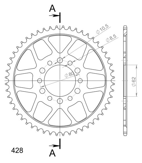 XT 350 (1985 - 2000) supersprox / jt rear sprocket 1842.52 | Supersprox