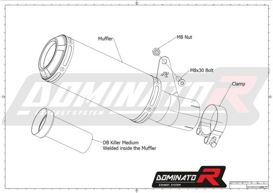 YZF R1 (2015 - 2016) homologated exhaust silencer gp | Dominator