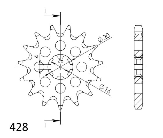 YZ 80 (1985 - 2001) supersprox front sprocket 416.14 | Supersprox