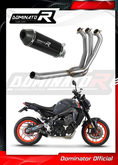 MT 09 (2021 - 2023) full exhaust system silencer hp3 black | Dominator