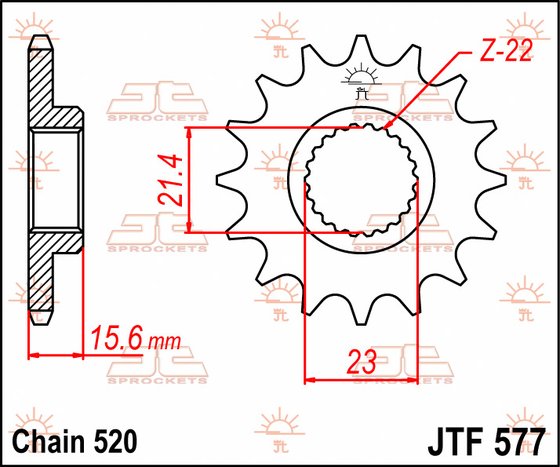 XTZ 660 TENERE (1991 - 1998) steel front sprocket | JT Sprockets