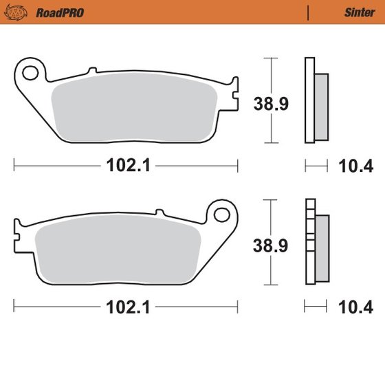 MT 01 (2007 - 2011) sintered rear brake pad | MOTO-MASTER