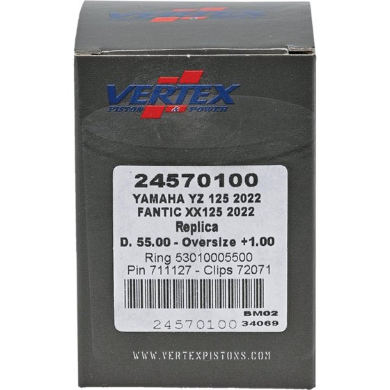 YZ 125 (2022 - 2023) cast replica piston kit | Vertex