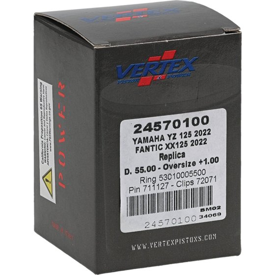 YZ 125 (2022 - 2023) cast replica piston kit | Vertex