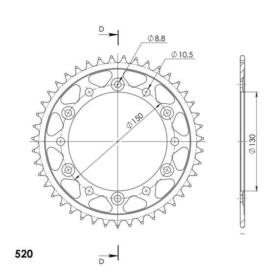 YZF 750 R (1993 - 1997) supersprox rear sprocket steel rfe-245/3:48 | Supersprox