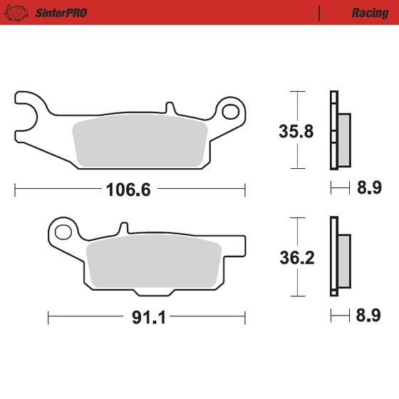 YFM 700 GRIZZLY (2006 - 2022) sintered metal racing brake pads | MOTO-MASTER