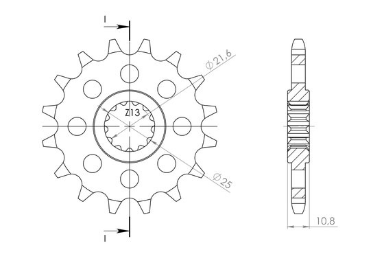 YZF R6 (2016 - 2022) supersprox / jt front sprocket 1586.16 | Supersprox