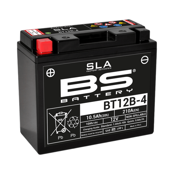 FZ6 R (2008 - 2018) bt12b-4 sla 12v 210 a battery | BS BATTERY