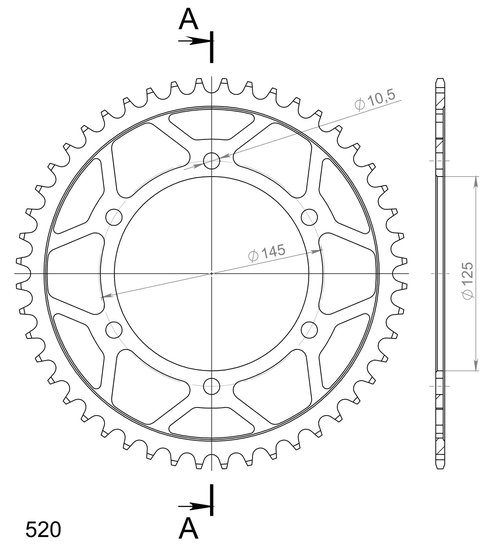 XJ 600 S DIVERSION (1992 - 2003) supersprox / jt rear sprocket 855.48 | Supersprox