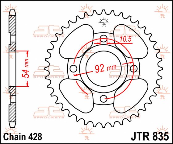 RD 80 LC (1983 - 1985) steel rear sprocket | JT Sprockets