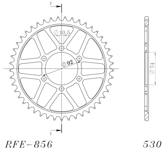 XJ 550 (1981 - 1985) supersprox / jt rear sprocket 856.45 | Supersprox